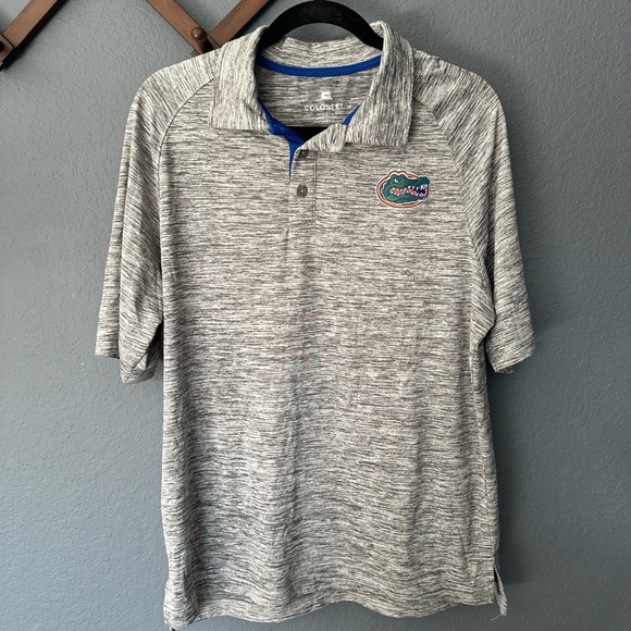 Florida Gators Men's Colosseum Polo Shirt Game Day Gray Size Medium - Picture 5 of 5